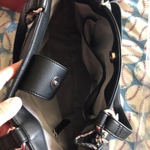 Black leather purse